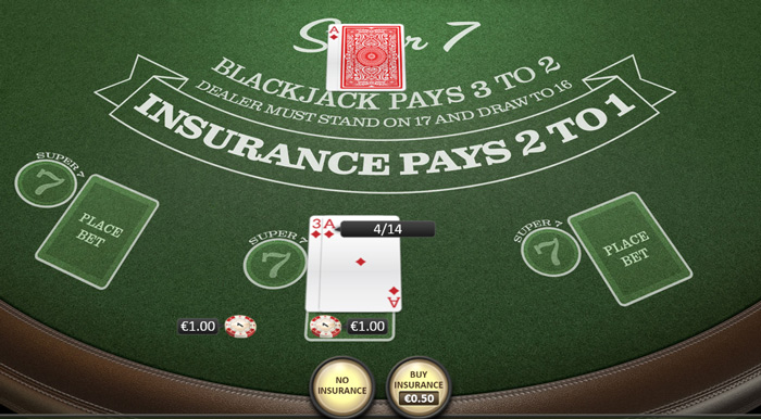 Super 7 Blackjack - Buy Insurance
