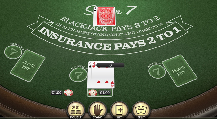 Super 7 Blackjack - Split Hand