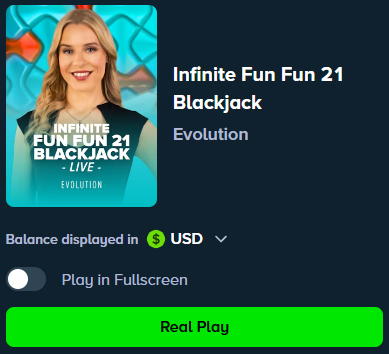 Play Fun Fun 21 Blackjack at Stake
